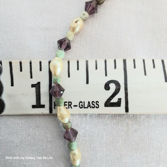 Dainty Beaded Bracelet Multicolor Multishape Stones - Picture 10 of 10